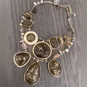 Brown Stone Statement Necklace